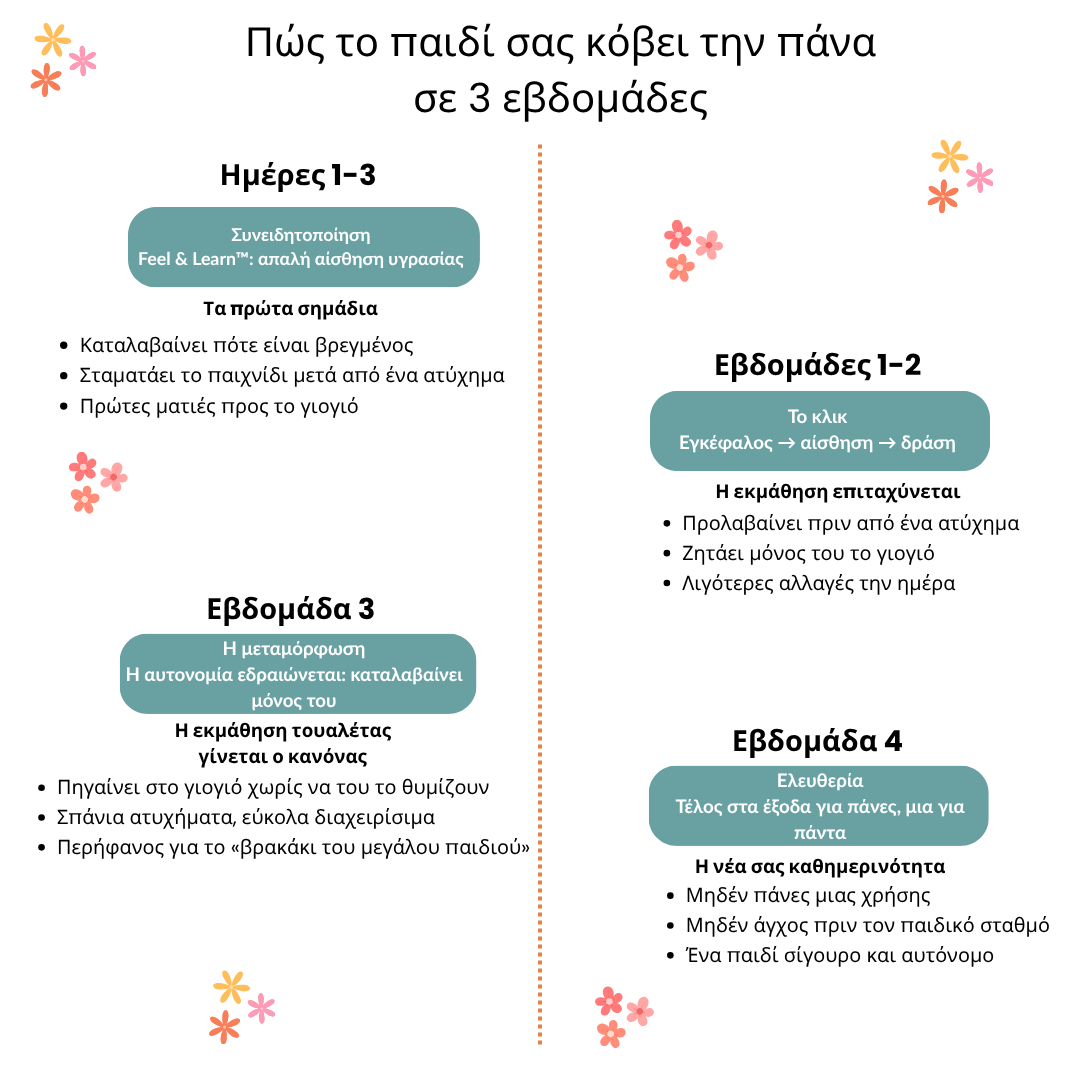 Εκπαιδευτικά Βρακάκια - Κόψτε την Πάνα σε 2-3 Εβδομάδες - 100% Βαμβακερά & Επαναχρησιμοποιήσιμα - Φοριούνται Εύκολα από 18 Μηνών