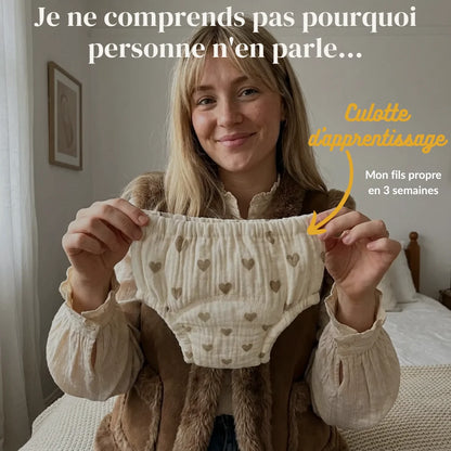 Culottes d'Apprentissage - Propre en 2-3 Semaines - 100% Coton Réutilisable - Enfilage Facile Dès 18 Mois