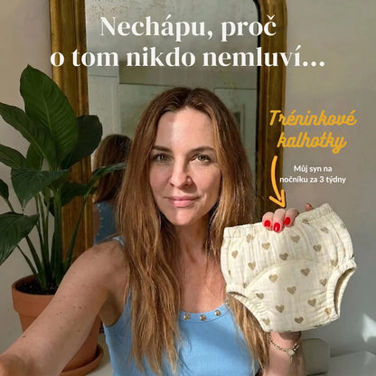 Tréninkové kalhotky na nočník - na nočníku za 2-3 týdny - 100% bavlna, znovupoužitelné - snadné nazouvání už od 18 měsíců