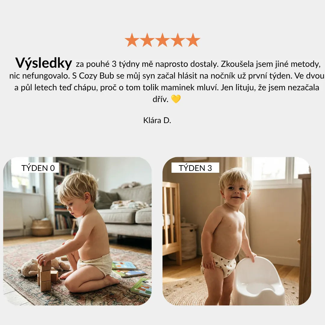Tréninkové kalhotky na nočník - na nočníku za 2-3 týdny - 100% bavlna, znovupoužitelné - snadné nazouvání už od 18 měsíců
