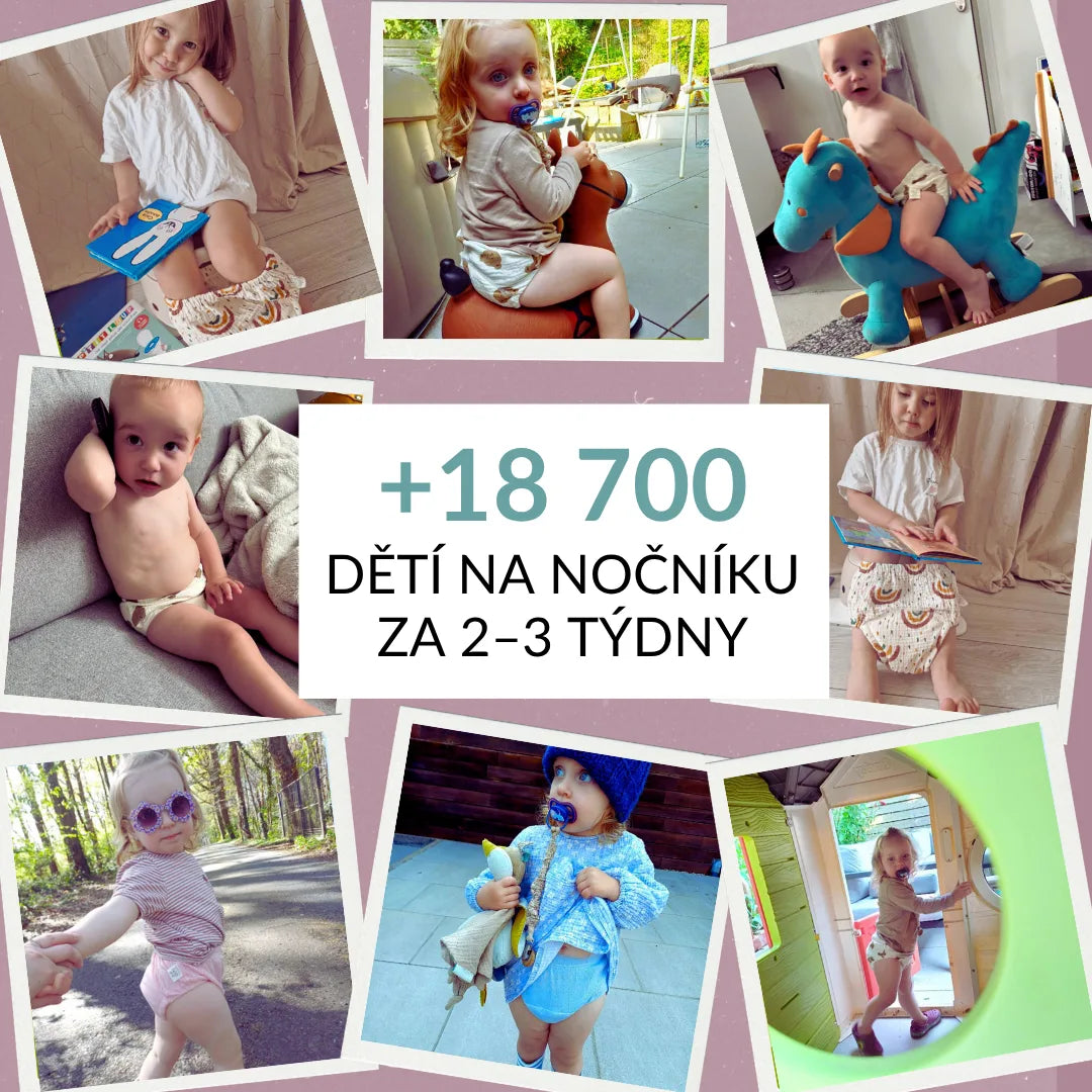 Tréninkové kalhotky na nočník - na nočníku za 2-3 týdny - 100% bavlna, znovupoužitelné - snadné nazouvání už od 18 měsíců